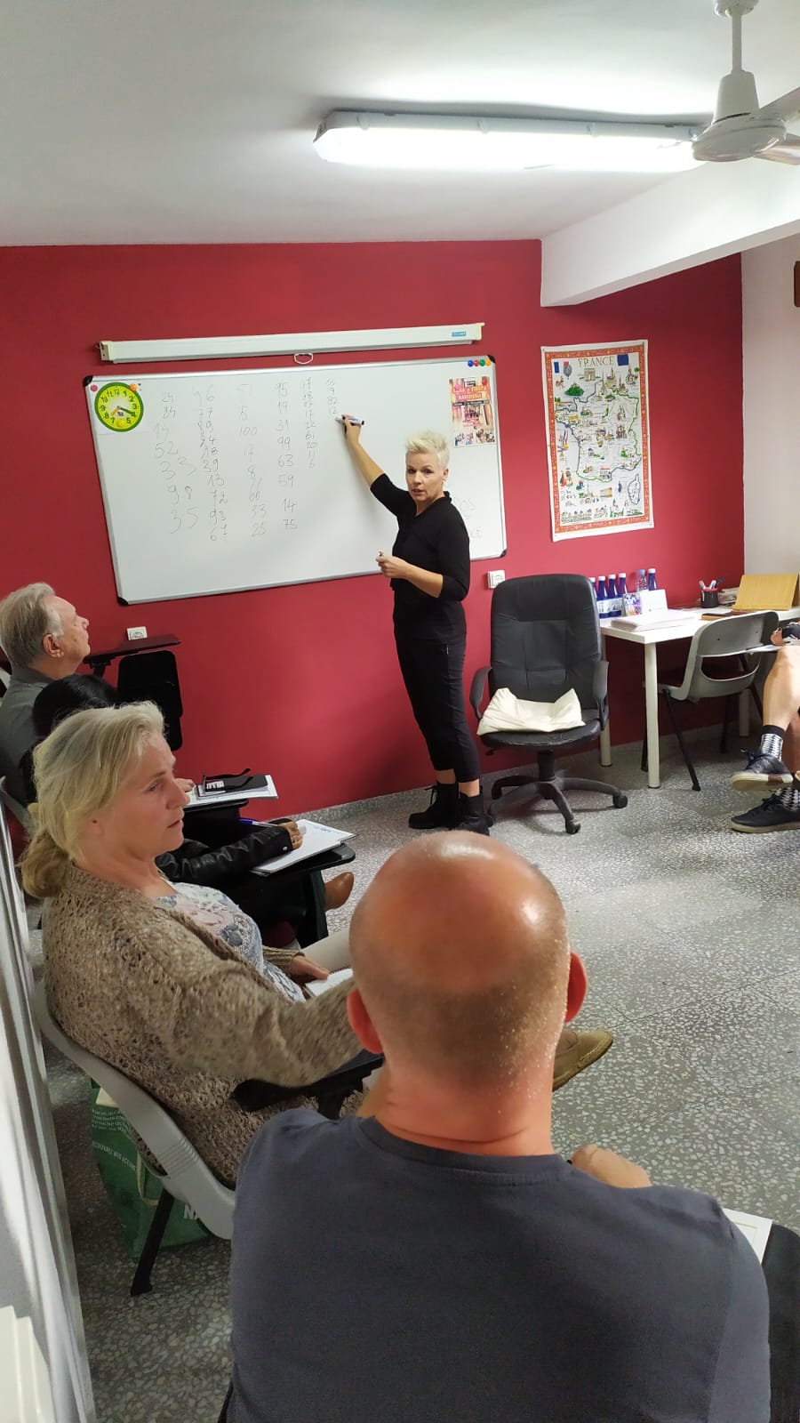 Students learning Spanish